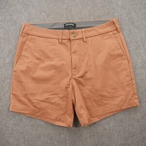 Express Shorts Mens 30 Orange Copper Chino Flat Front 6"